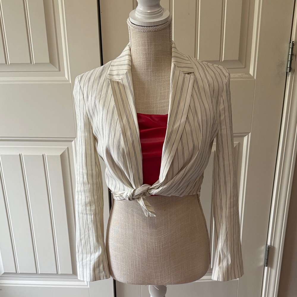 Zara strip White Blazer for Women
